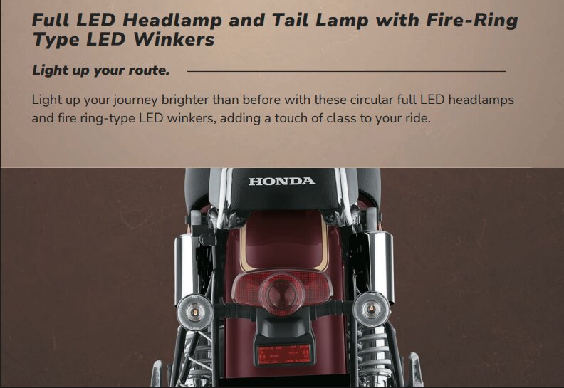 Honda CB350C Special Edition LED Taillamp & Winkers