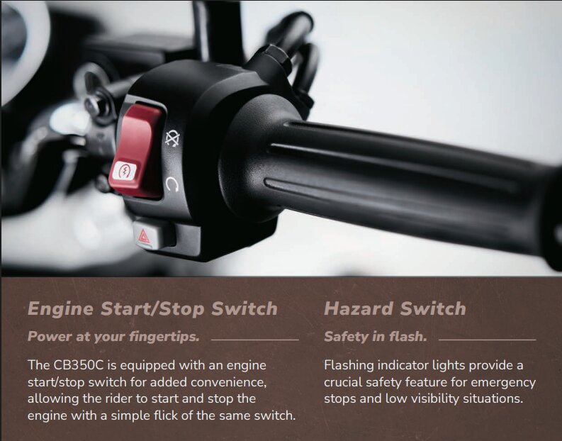Honda CB350C Special Edition Start/Stop Switch