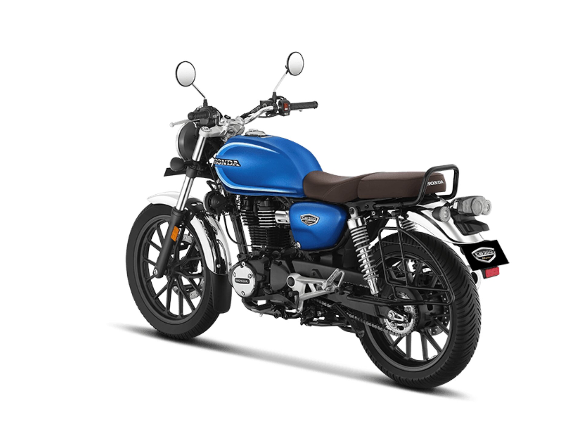 Honda Highness CB350 DLX PRO Chrome Rear 3-Quarter View