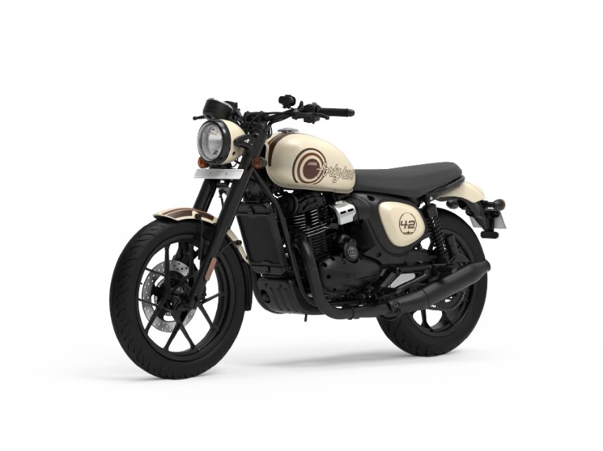 Jawa 42 All Stars Ivory Front 3-Quarter View