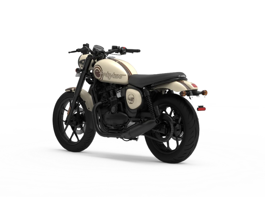 Jawa 42 All Stars Ivory Rear 3-Quarter View
