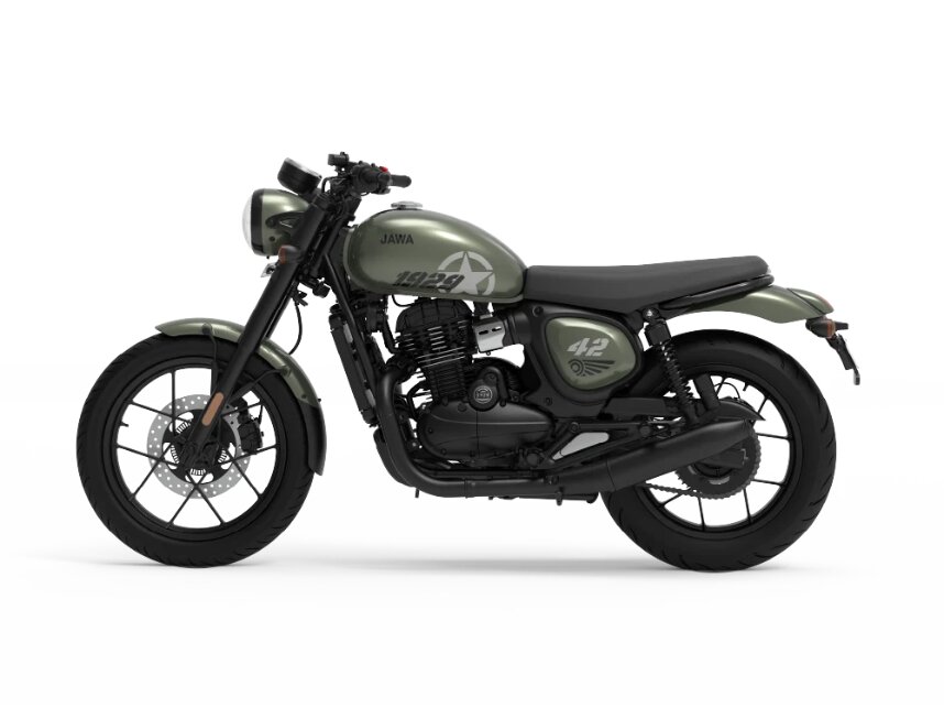 Jawa 42 All Stars Moss Grey Side View
