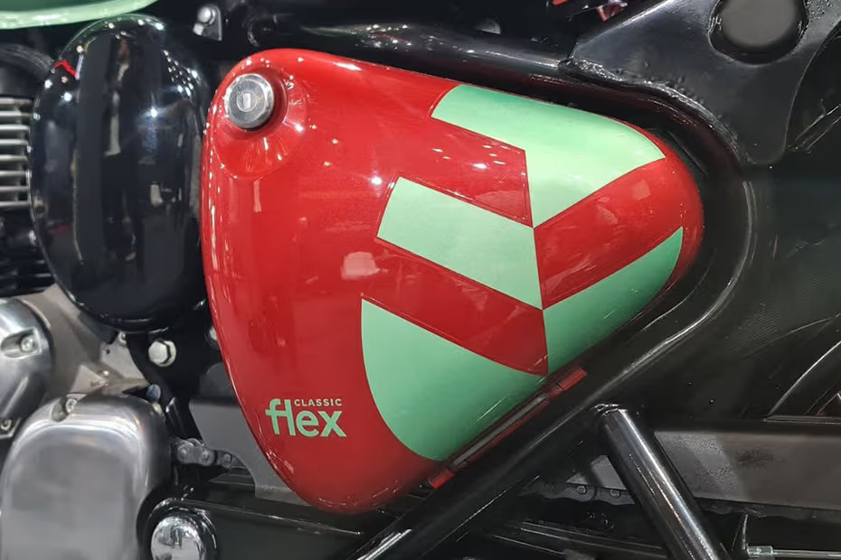 Royal Enfield Classic 350 Flex Fuel Closeup Shot