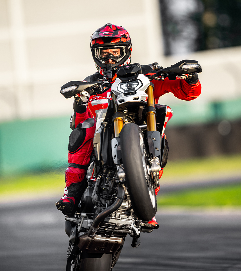 Ducati Hypermotard V2 Action Shot