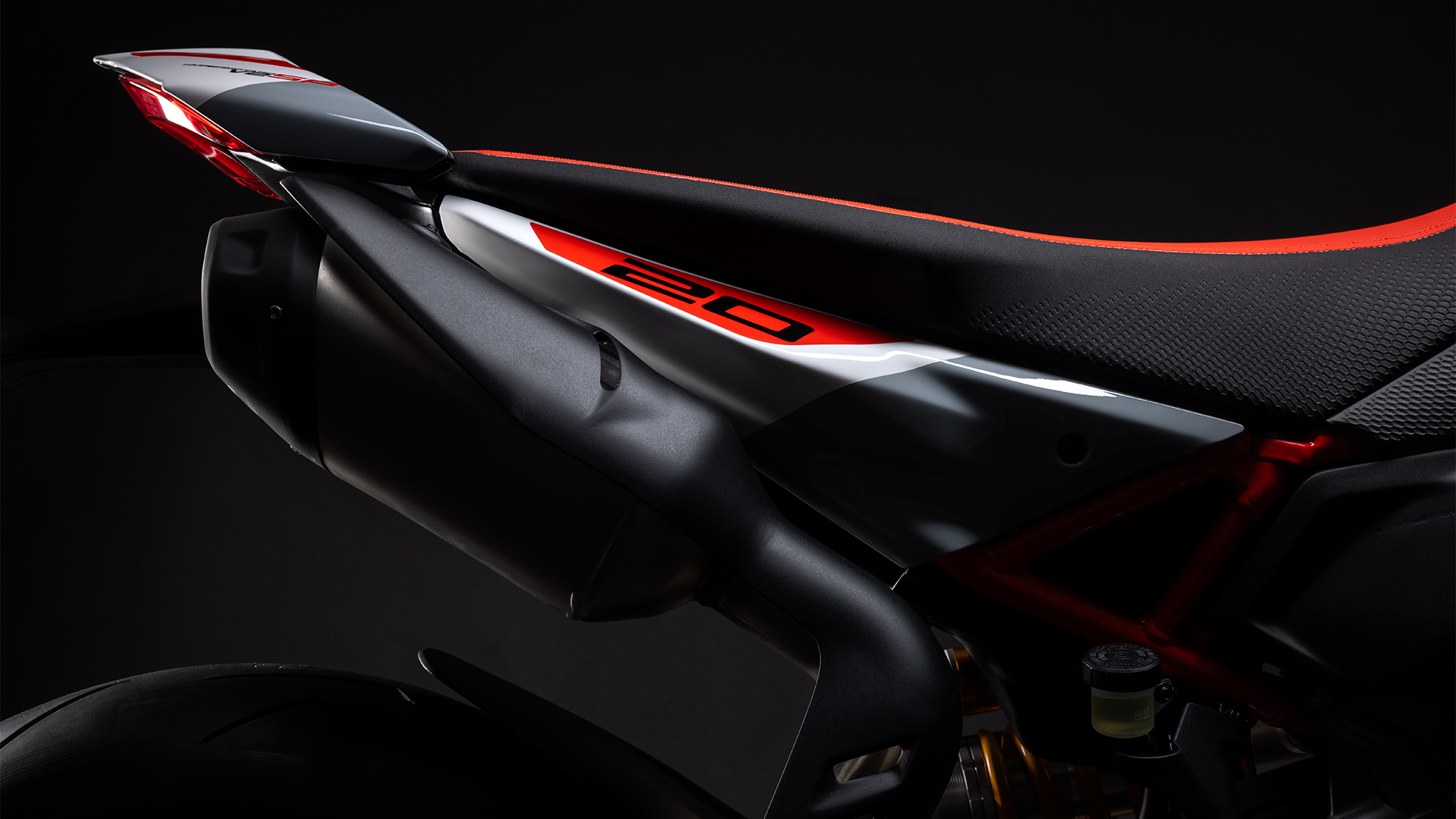 Ducati Hypermotard V2 Rear Closeup Shot