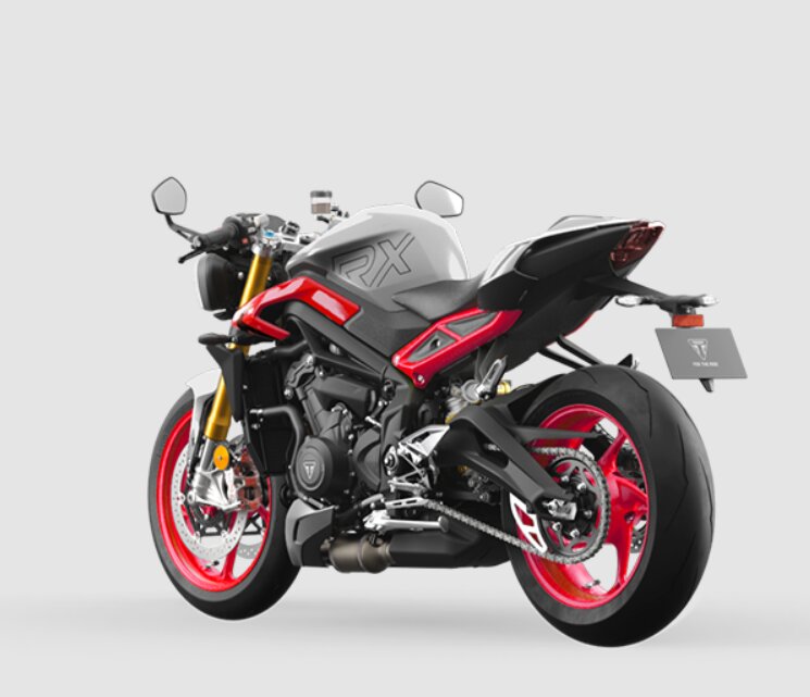 Triumph Street Triple 765 RX Rear 3-Quarter View