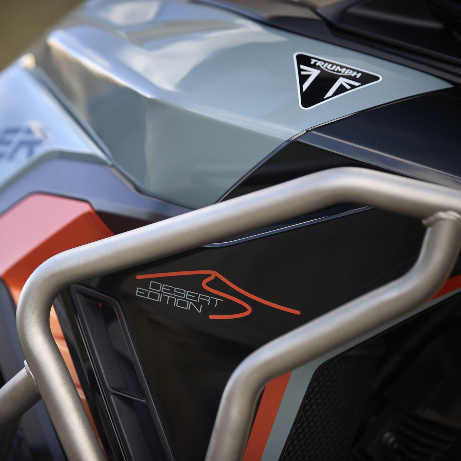Triumph Tiger 900 Desert Edition Closeup Shot