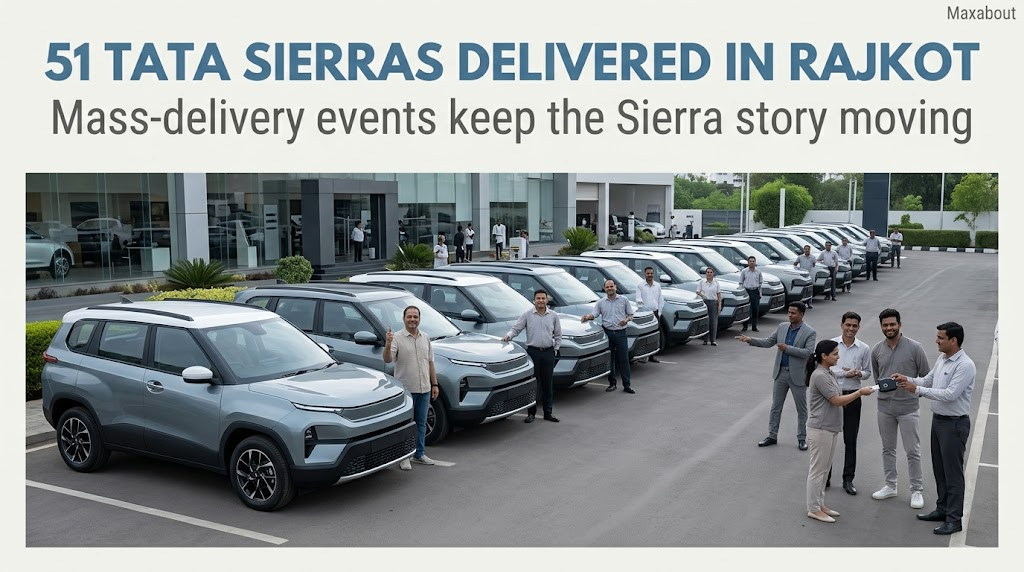 Tata Sierra Deliveries Peak in Gujarat: Rajkot Sees Record 51 Deliveries in One Day
