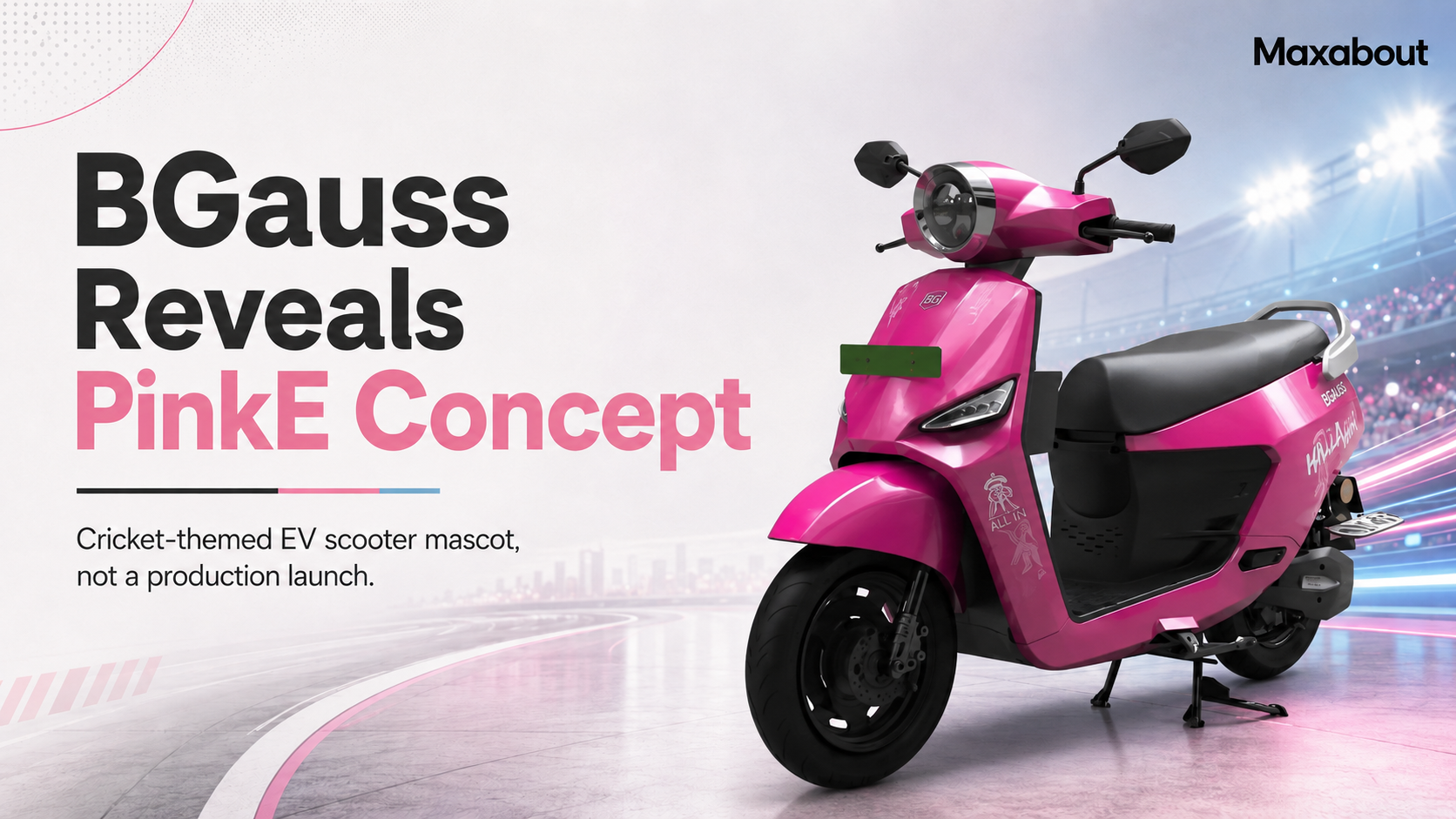 BGauss BG-PinkE Scooter Concept: IPL Rajasthan Royals Reveal