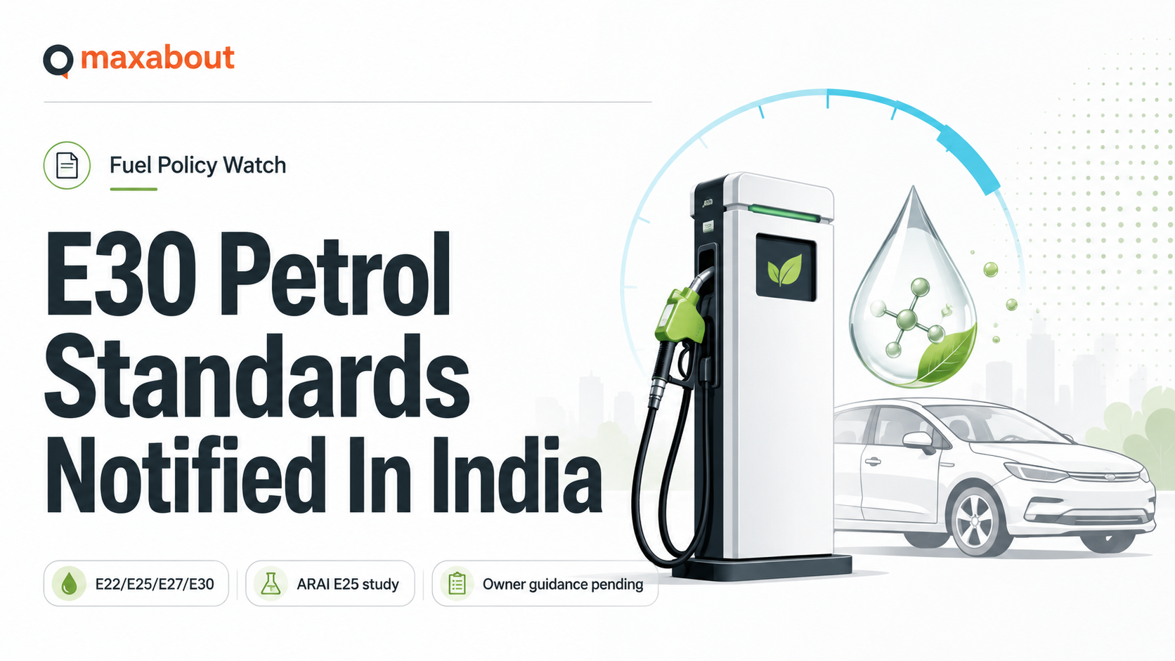Govt Notifies E30 Petrol Blend Standards: What Car Owners Should Know