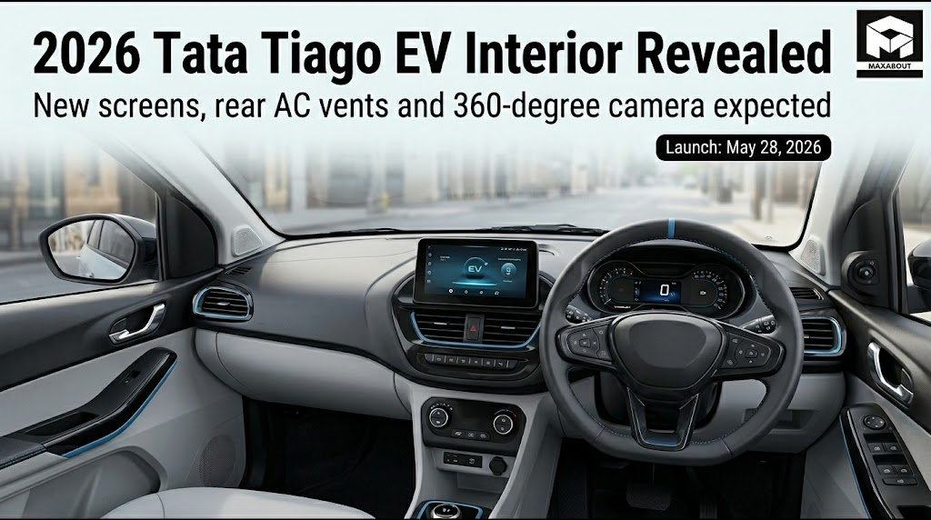 2026 Tata Tiago EV Facelift Interior Revealed Before May 28 Launch