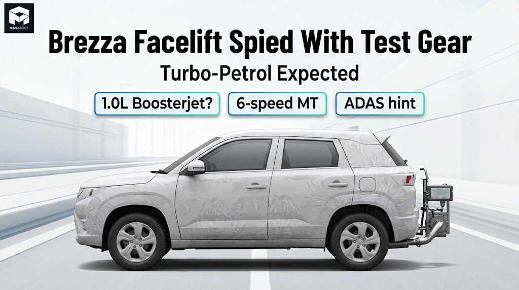 Maruti Brezza Facelift Spotted: Turbo-Petrol Engine Coming?