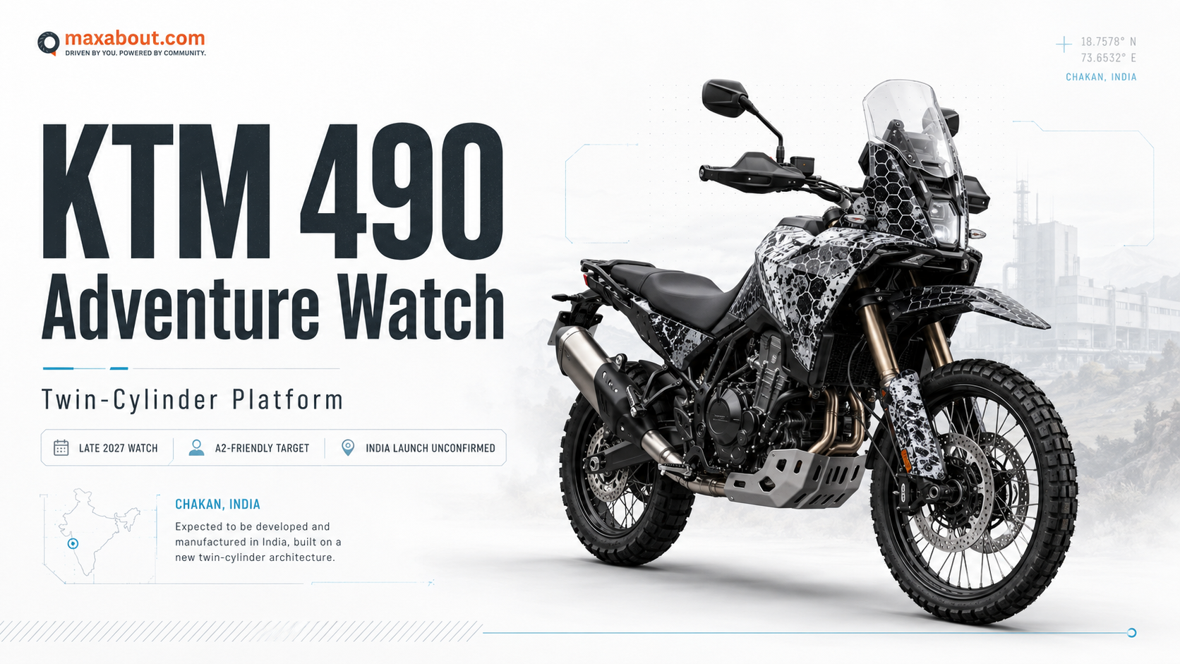 KTM 490 Adventure India Watch: Twin-Cylinder Range Expected From Bajaj Chakan