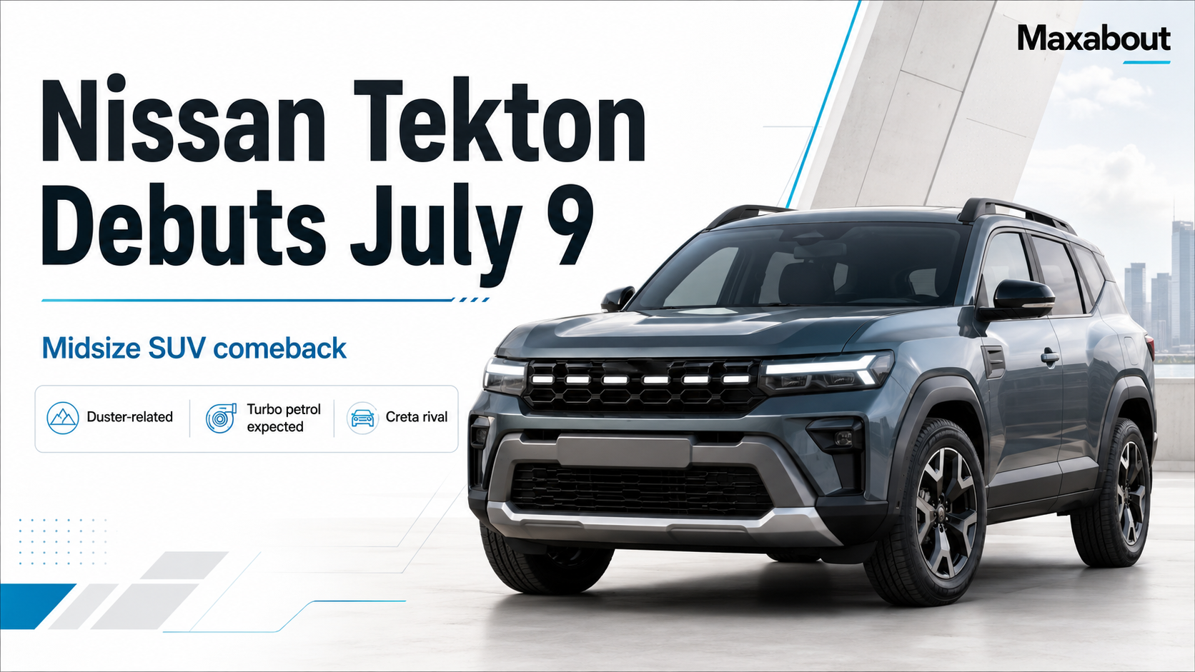 Nissan Tekton India Debut Set For July 9: Duster Twin Or Creta Rival?