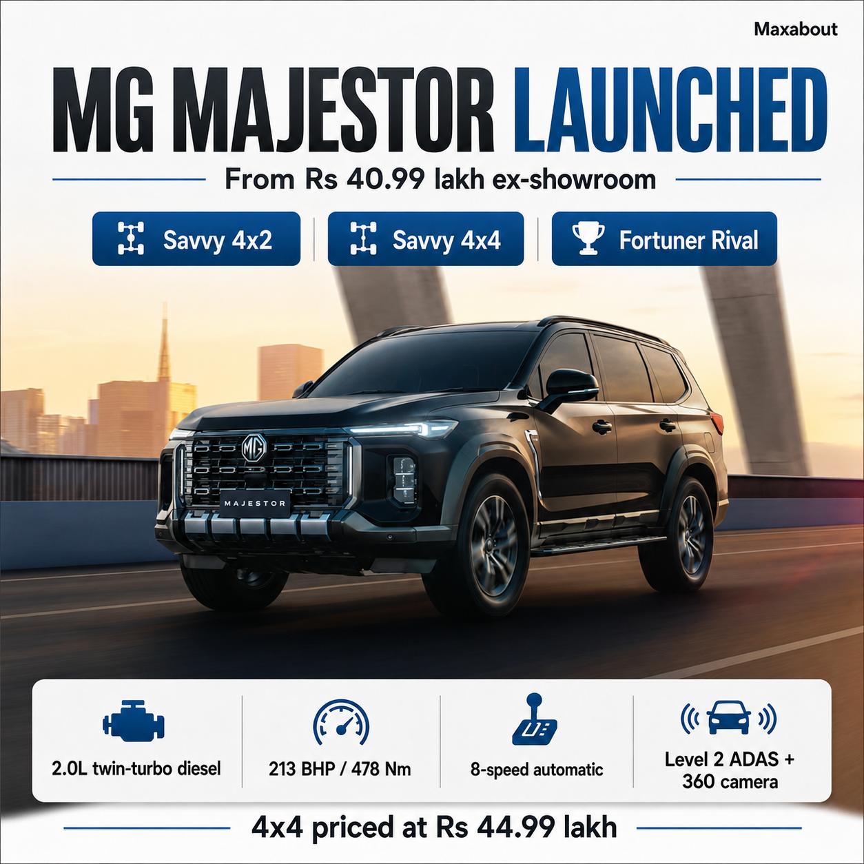 mg-majestor-launched-at-rs-40-99-lakh-price-specs-features-and-rivals