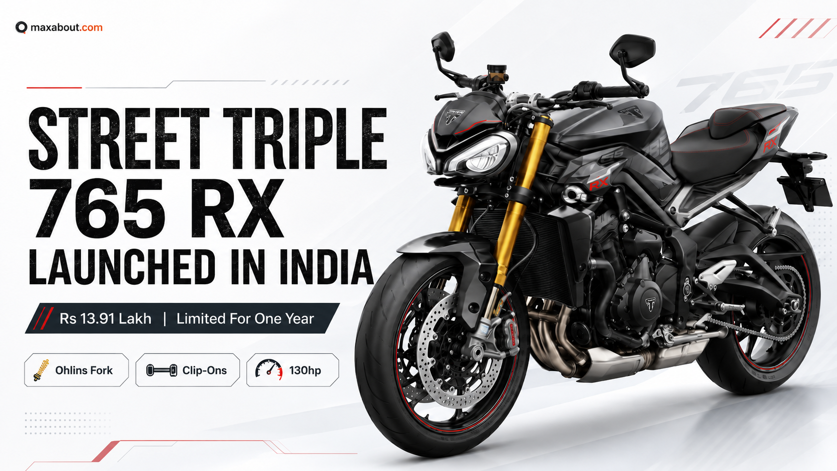 Triumph Street Triple 765 RX Launched At Rs 13.91 Lakh