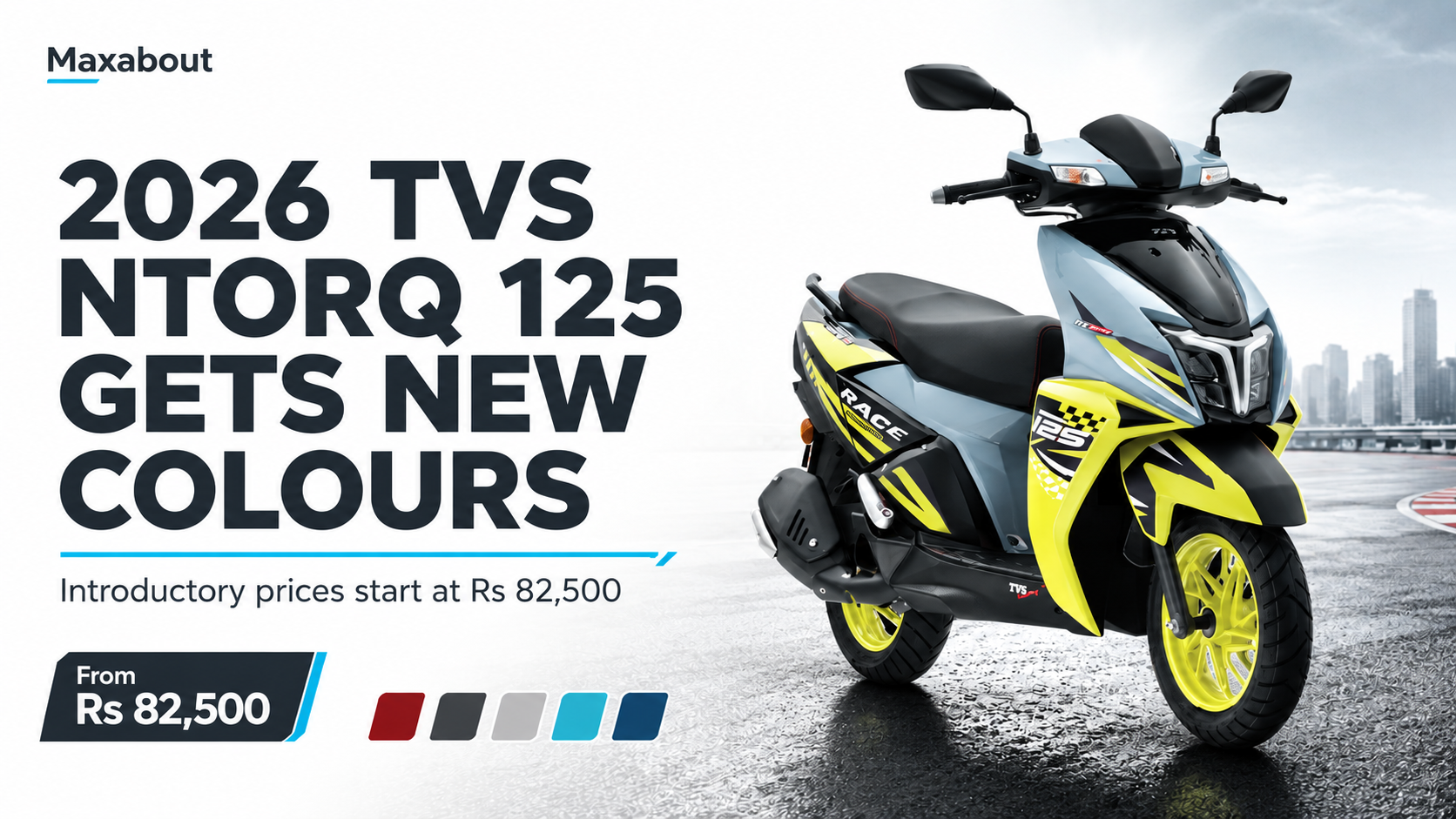 2026 TVS Ntorq 125 Launched From ₹82,500: Check New Colours, Upgrades & Specs