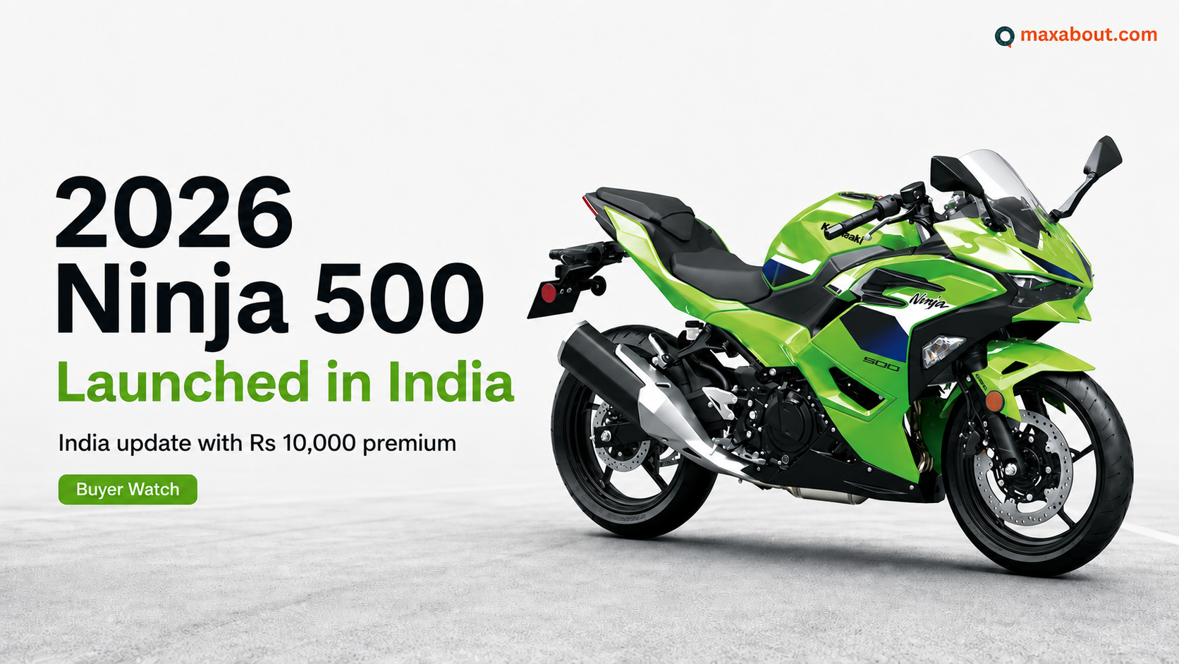 2026 Kawasaki Ninja 500 Launched in India at ₹5.76 Lakh: Now with E20 Compliance and Iconic Lime Green Shade