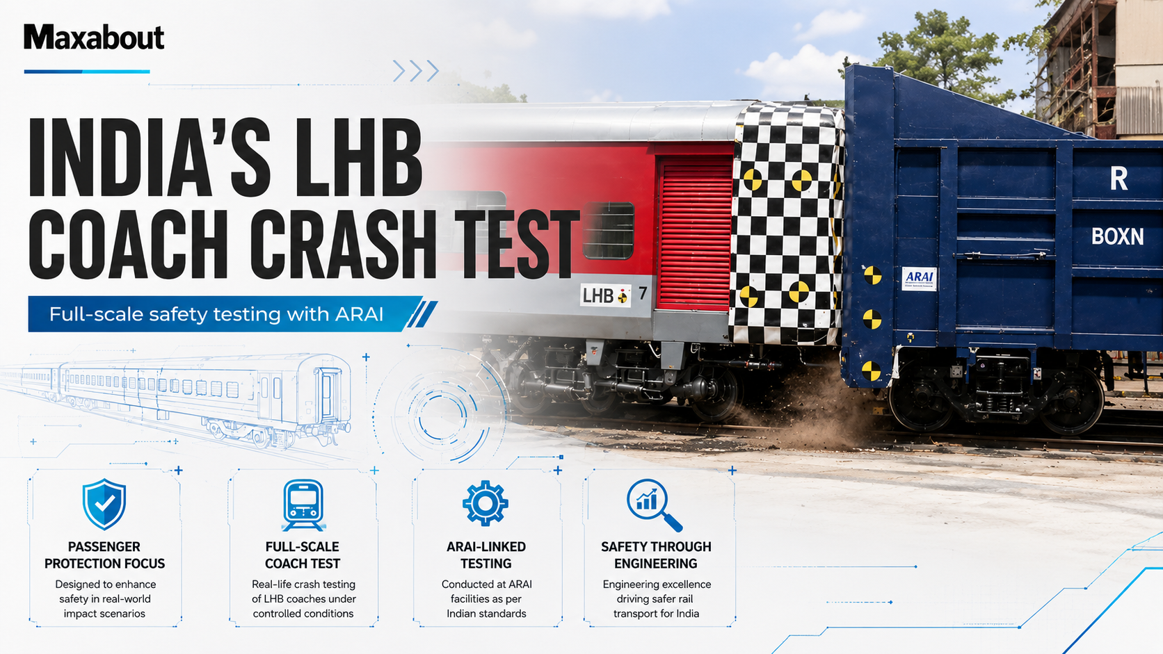 Indian Railways Conducts First Full-Scale Crash Test of LHB Coaches with ARAI: Key Highlights