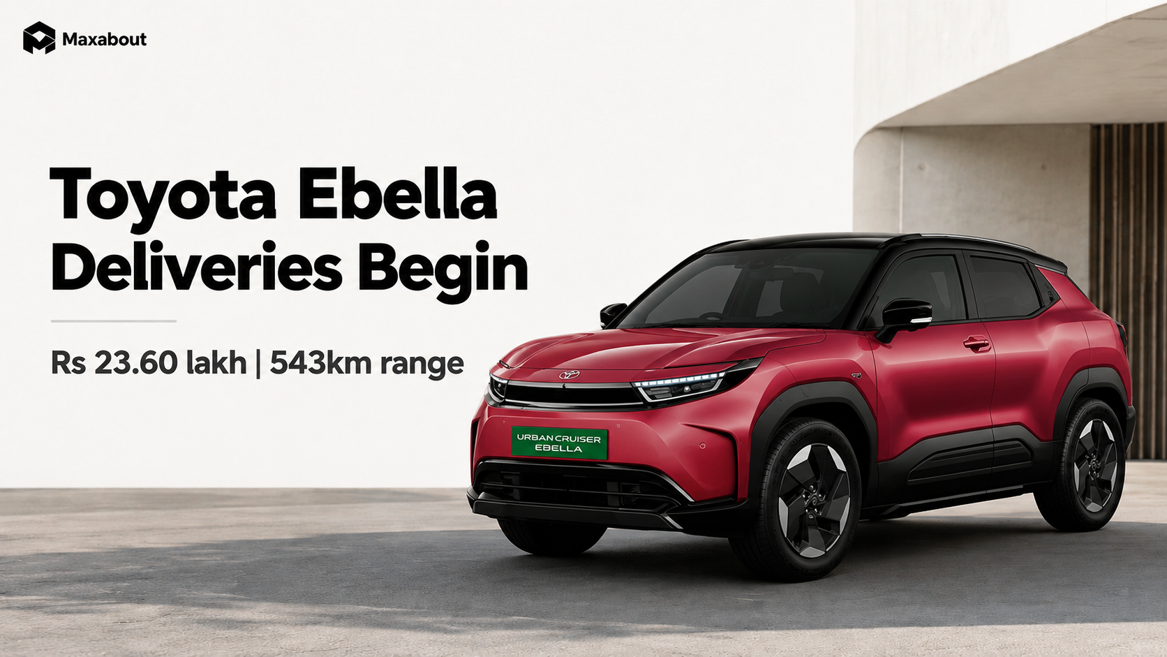 Toyota Urban Cruiser Ebella Deliveries Begin In India