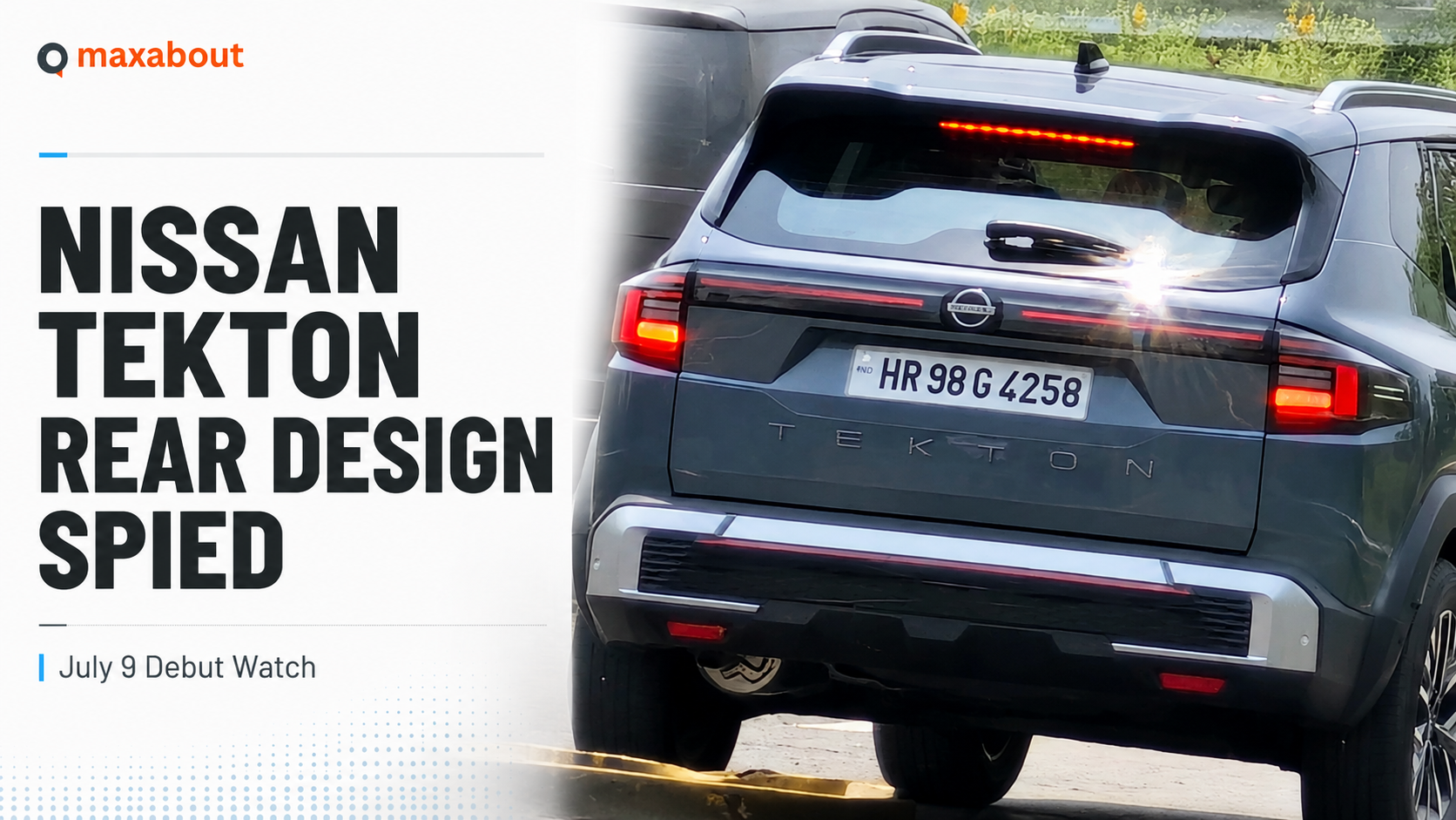 Nissan Tekton Rear Design Spied Before July 9 Debut: What the Duster Sibling Reveals