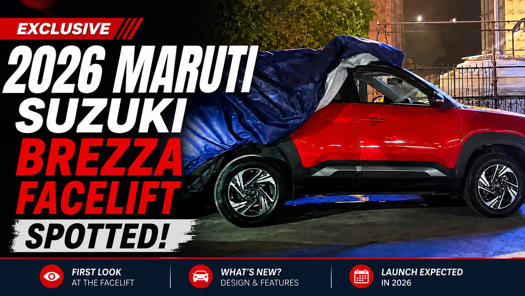 2026 Maruti Suzuki Brezza Facelift Spotted Without Camouflage Ahead Of Reveal