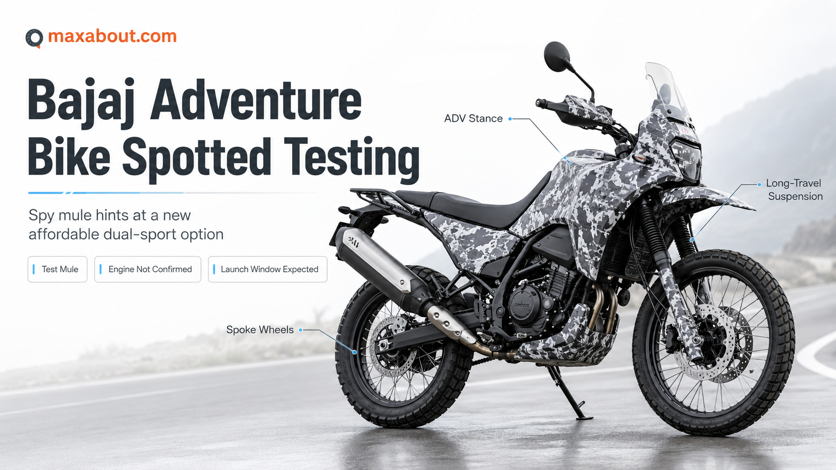 Upcoming Bajaj Adventure Bike Spotted Testing: Design, Specs, and Expected Price
