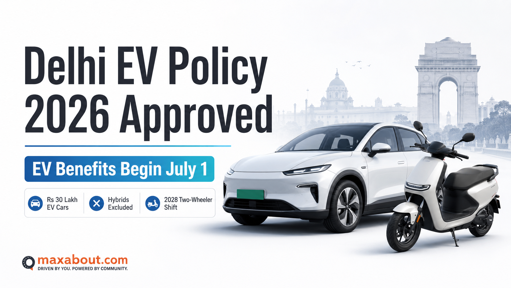 Delhi EV Policy 2026 Approved: EV Car Tax Breaks, Hybrid Exclusion and Two-Wheeler Shift Explained
