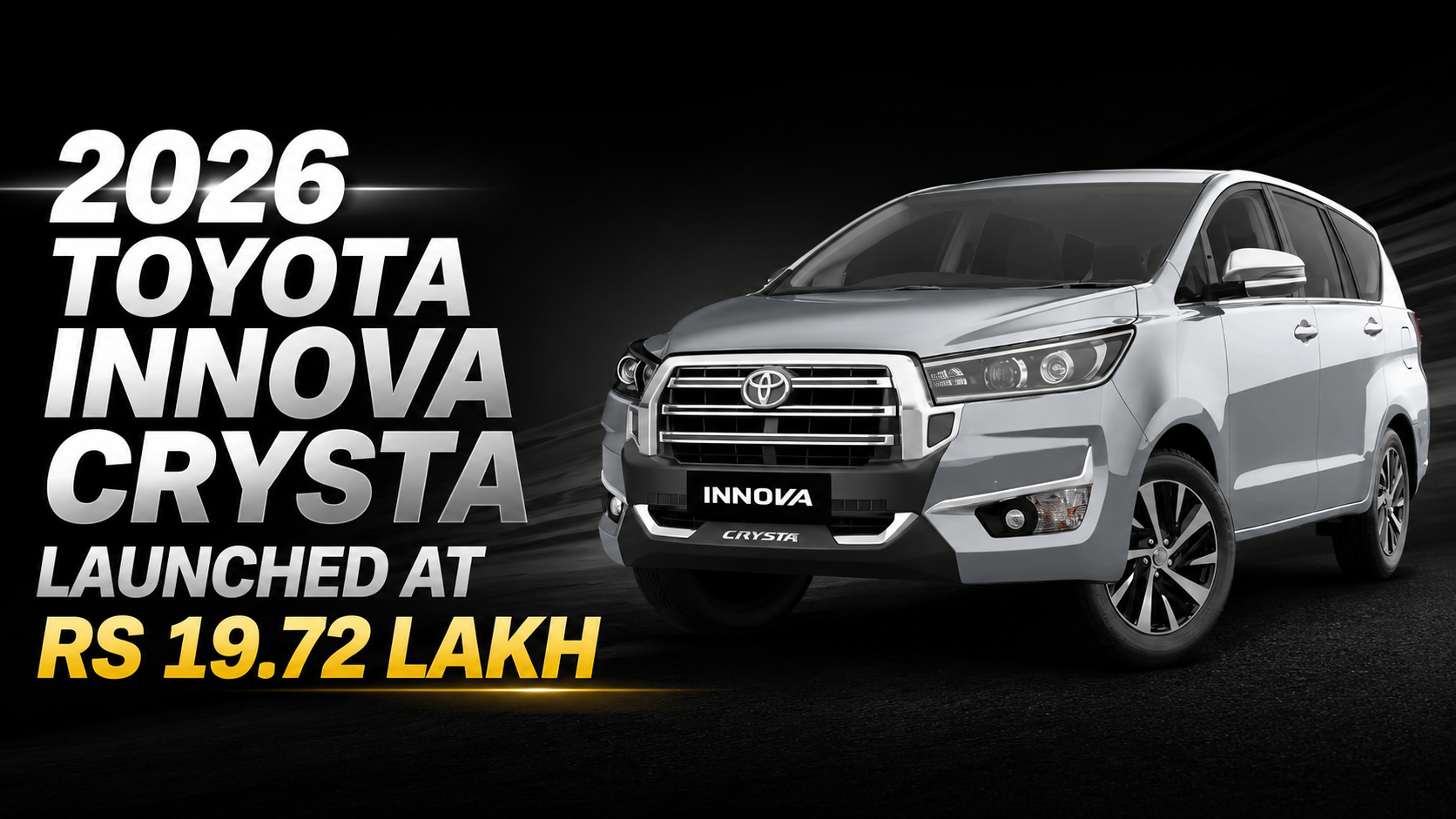 2026 Toyota Innova Crysta Launched at Rs 19.72 Lakh