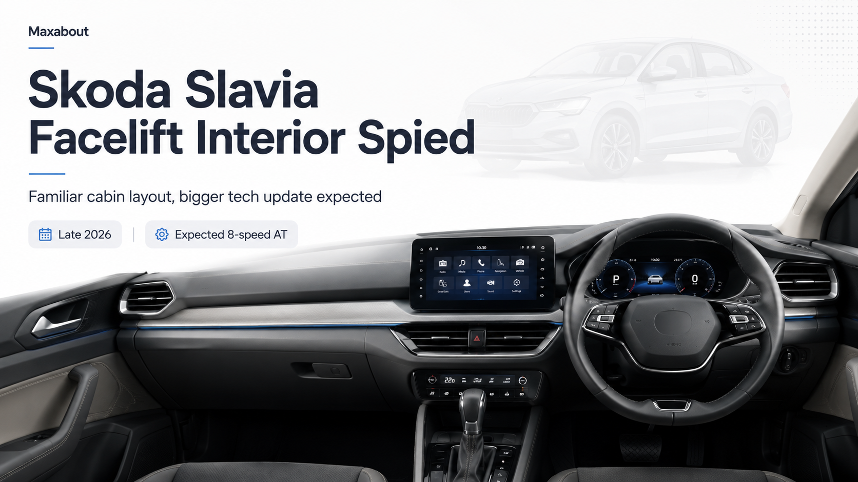 Upcoming Skoda Slavia Facelift Interior Spied In India: Here’s What Changes in the Dashboard