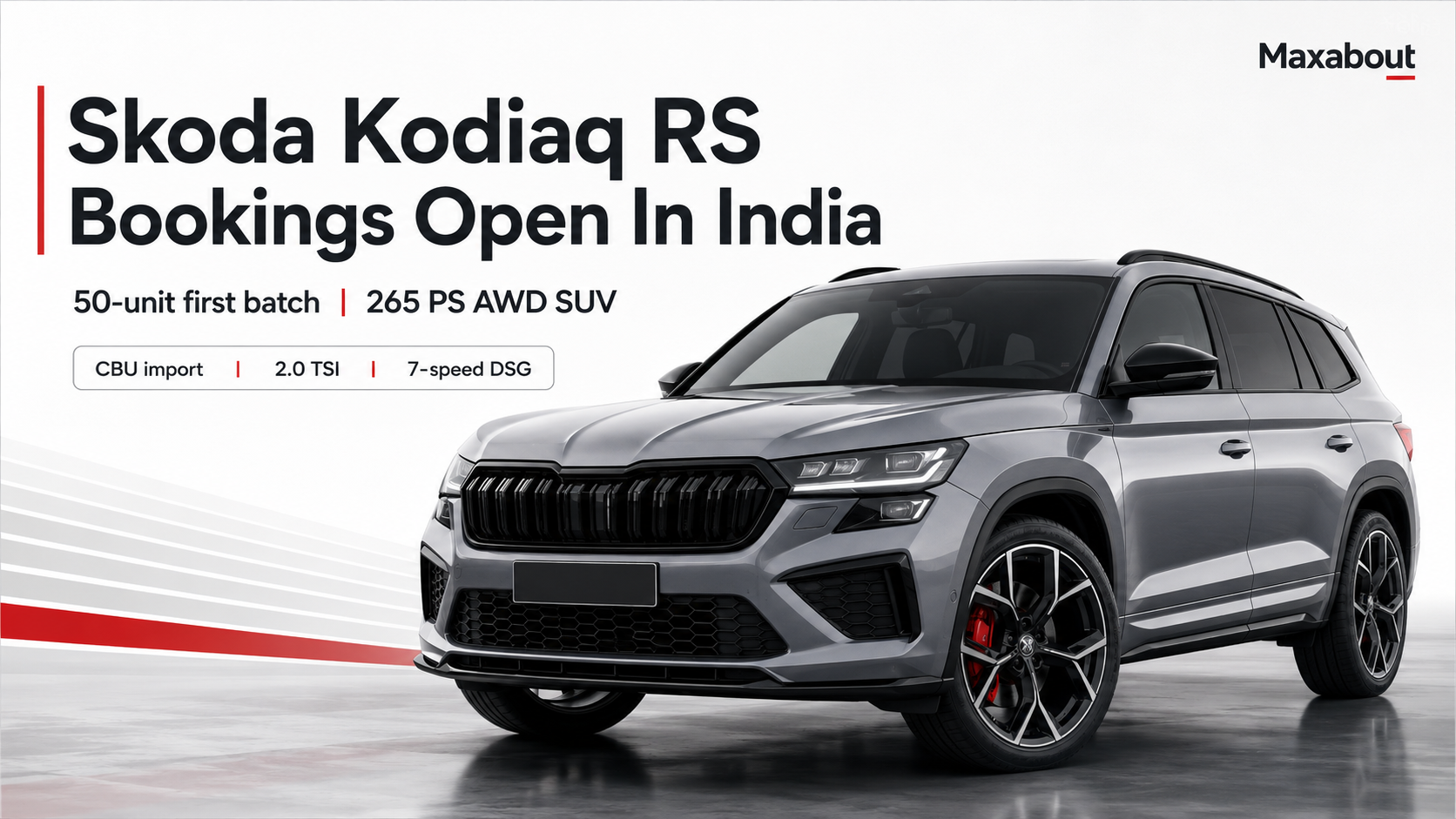 Skoda Kodiaq RS bookings open for a 50-unit India batch