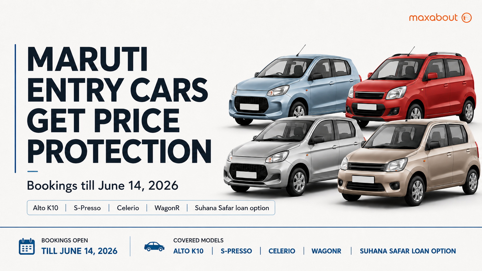 Maruti Price Protection For Entry Cars: Alto K10, S-Presso, Celerio, WagonR Covered Till June 14