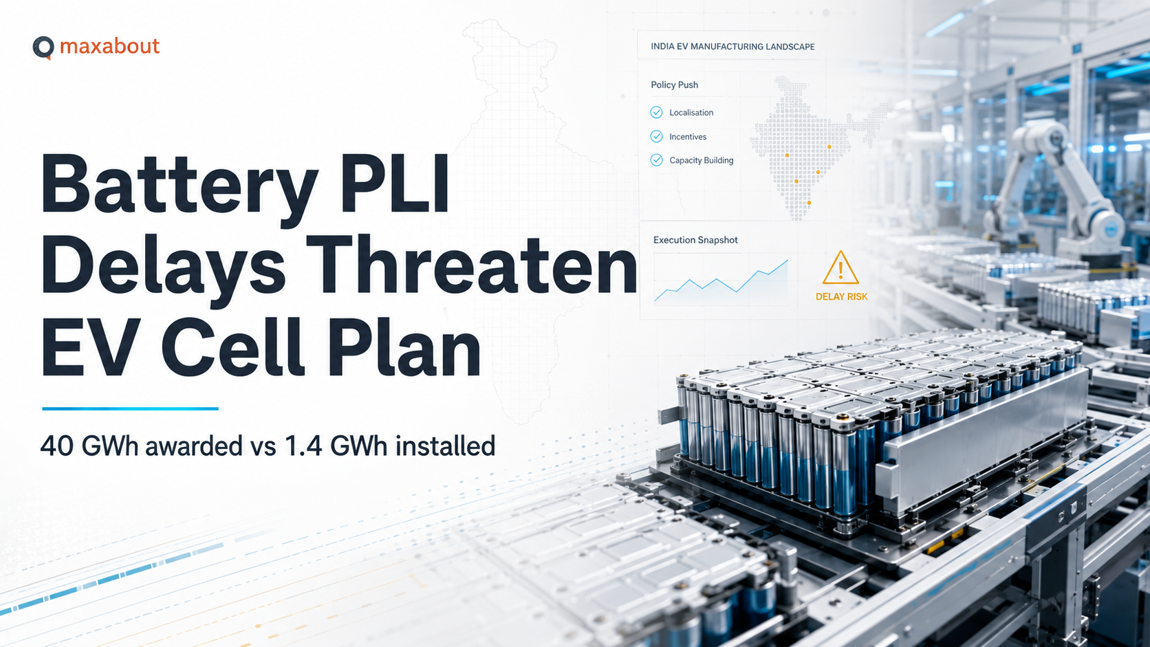 Battery PLI Delays Threaten India's EV Cell Localization Plan