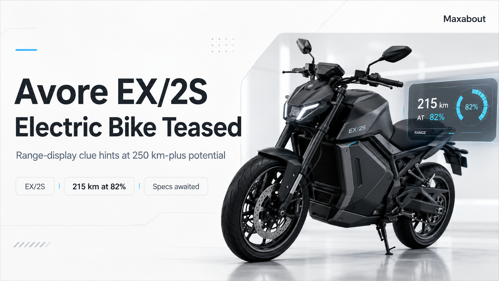 Avore Electric Motorcycle Teased Ahead Of Launch: 250 Km Range, 5kWh Battery, and Features