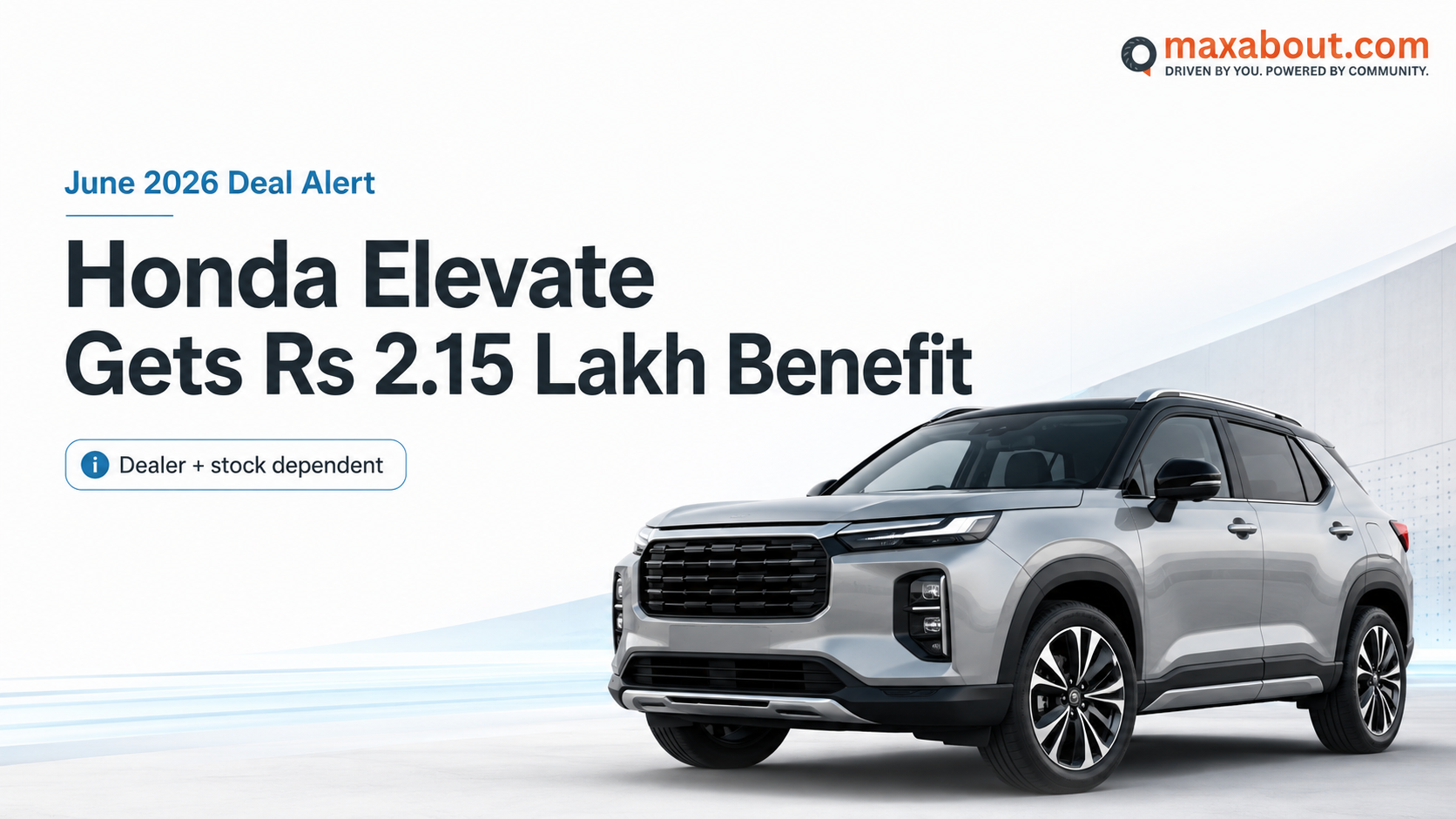Honda Elevate June 2026 Discount: ZX Benefits Reach Rs 2.15 Lakh