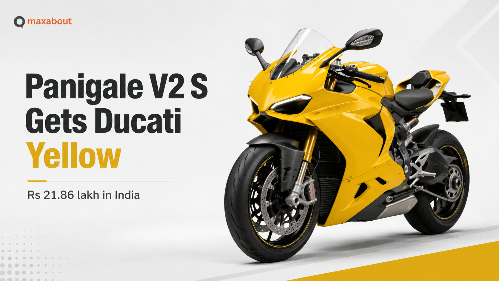 Ducati Panigale V2 S Ducati Yellow Launched At Rs 21.86 Lakh