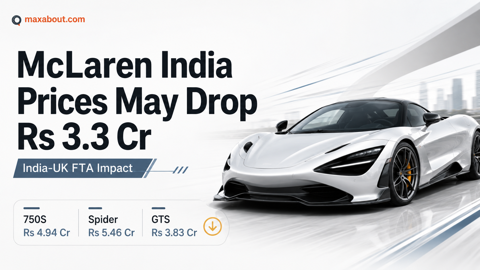 McLaren India Price Cut: 750S, Spider And GTS Could Get Up To Rs 3.3 Crore Cheaper