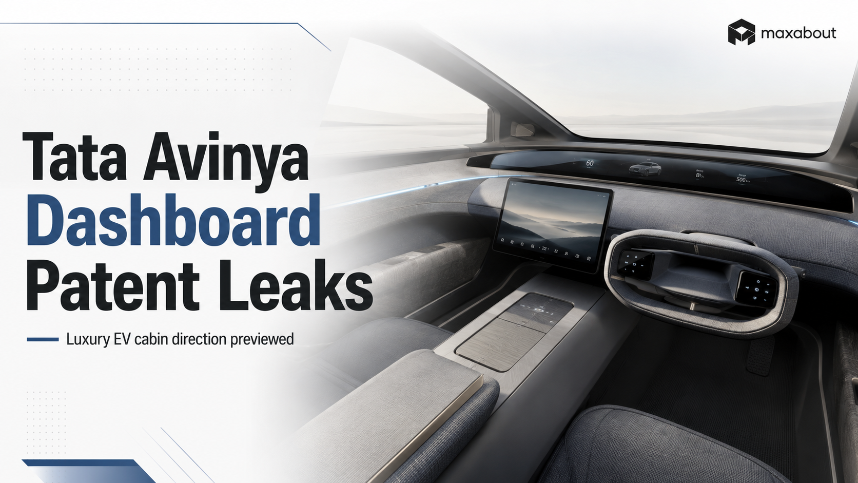 Tata Avinya Electric SUV Dashboard Patent Filed: First Look at the Futuristic Cabin Layout