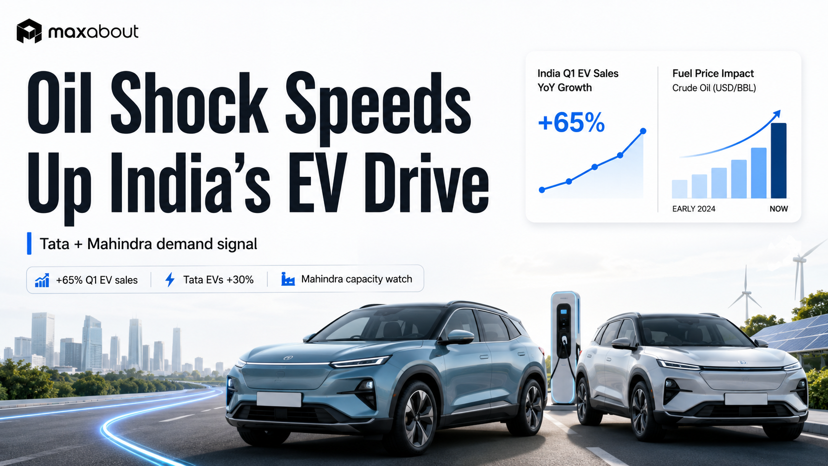 Oil Shock Speeds Up India EV Demand as Tata Sales Rise and Mahindra Eyes Faster Capacity Ramp-Up