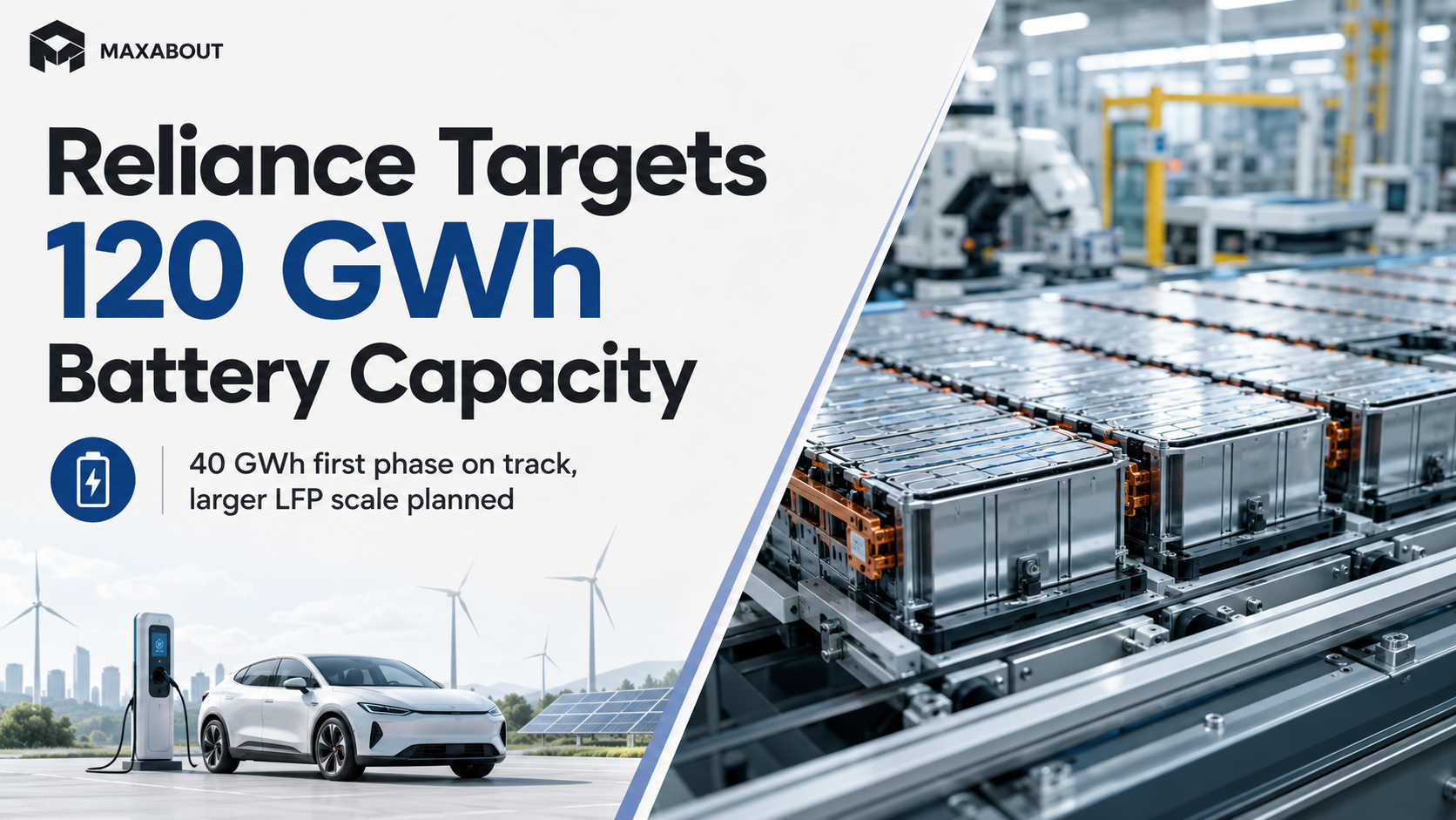 Reliance Targets 120 GWh Battery Factory Capacity