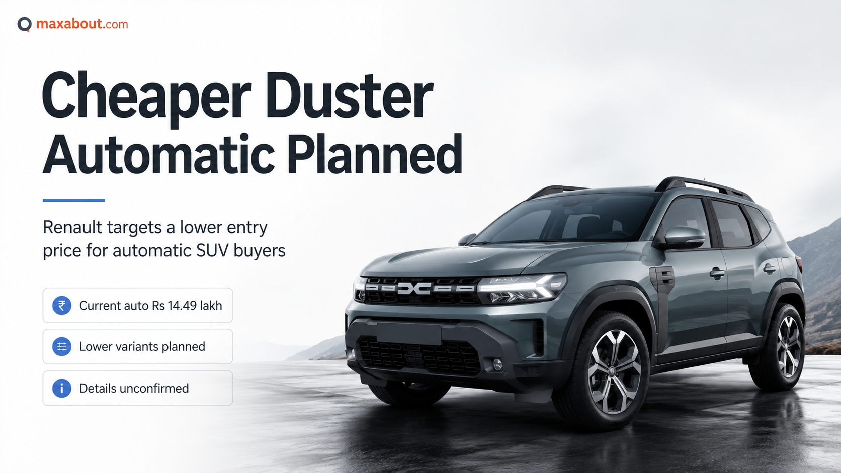 Affordable Renault Duster Automatic Variants Coming Soon: Price, Trims, and Launch Details