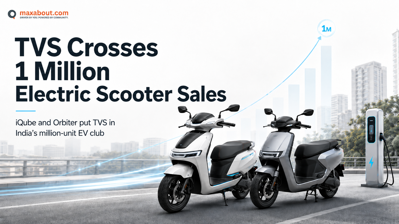 TVS Crosses 1 Million Electric Scooter Sales With iQube And Orbiter
