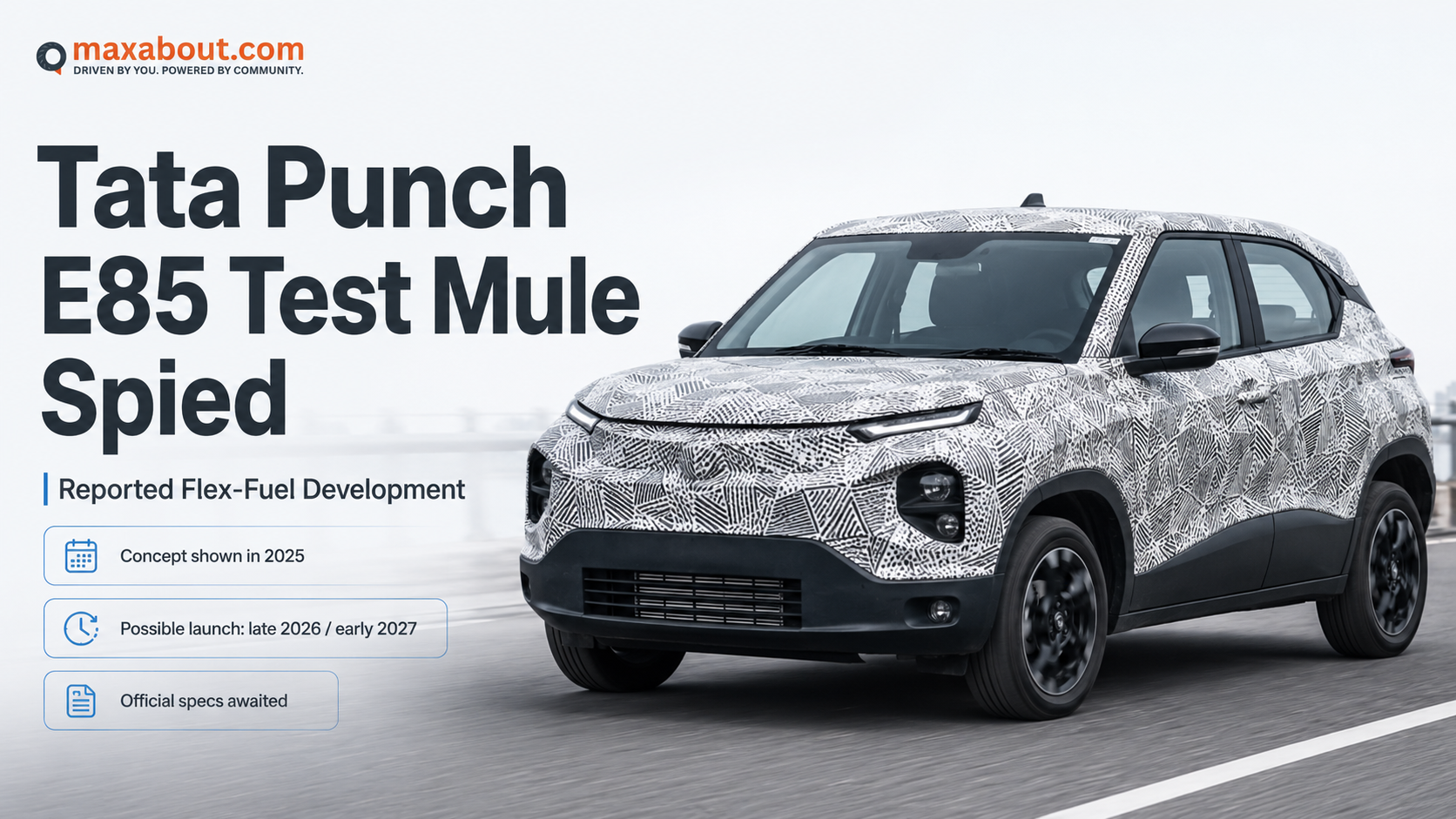 Tata Punch E85 Flex-Fuel Test Mule Spied: What It Could Mean