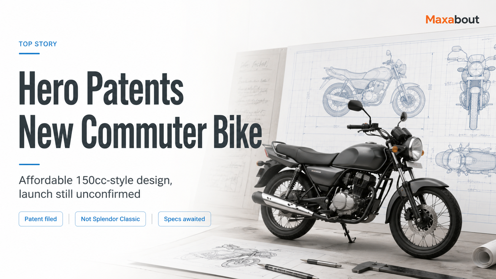 New Hero MotoCorp Bike Patent Images Leaked: Everything We Know So Far