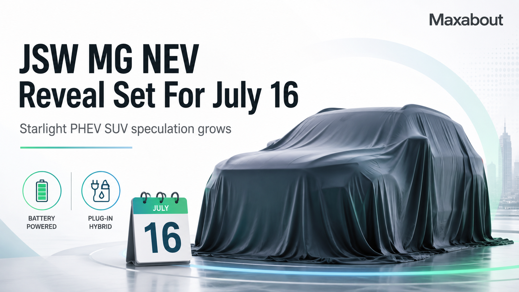 JSW MG Motor India Announces Next New Energy Vehicle Debut on July 16