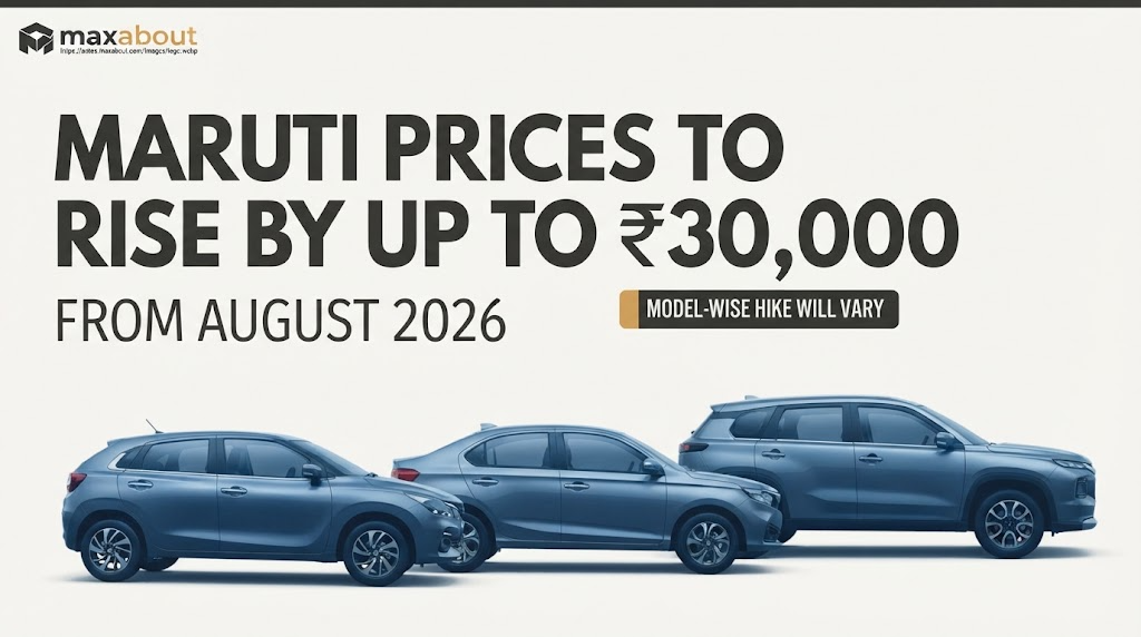 Maruti Suzuki Price Hike Coming in August: Car Prices to Rise by Up to ₹30,000