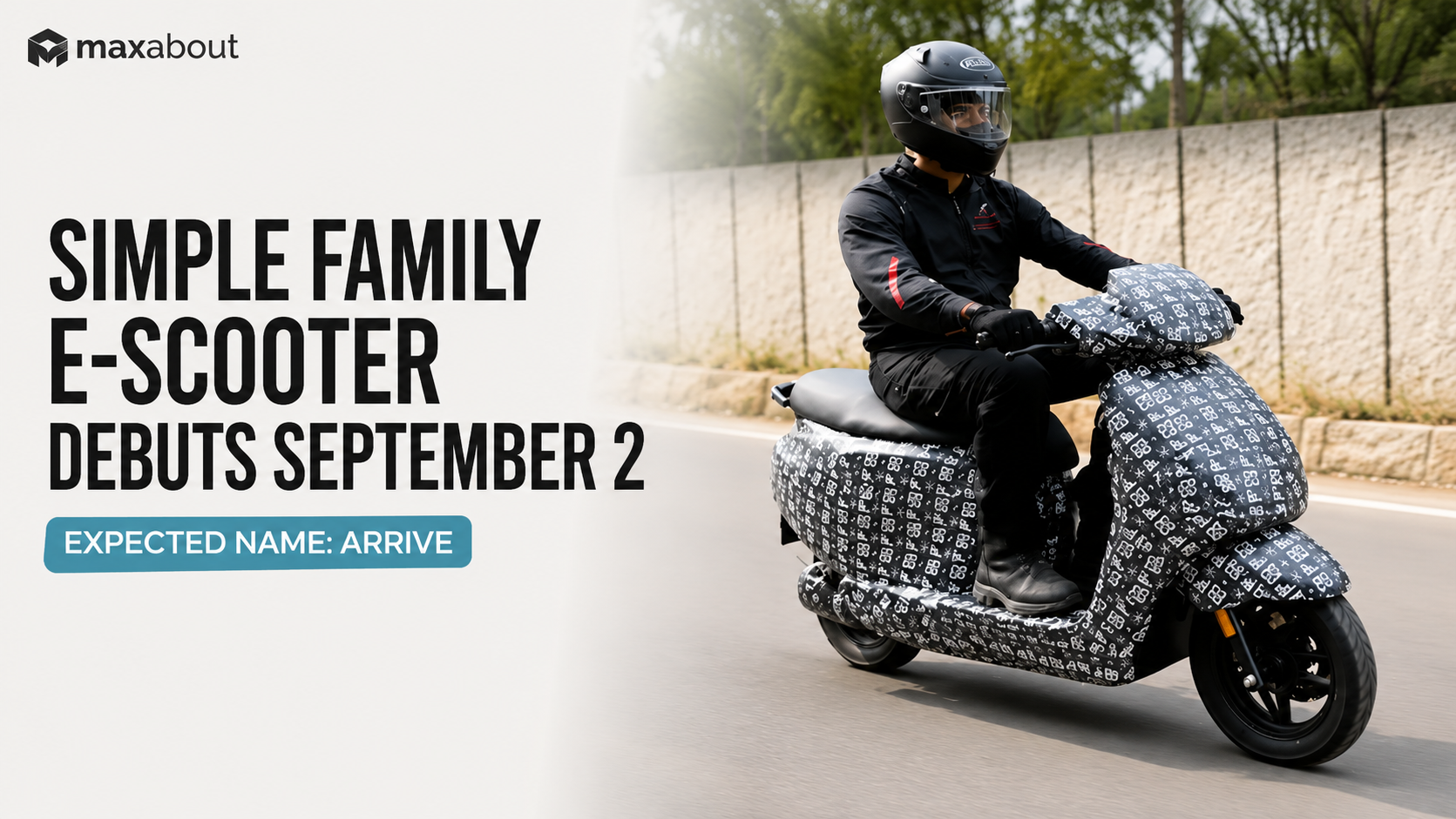 Simple Arrive Family E-Scooter Debuting on September 2: Expected Price, Range & Features