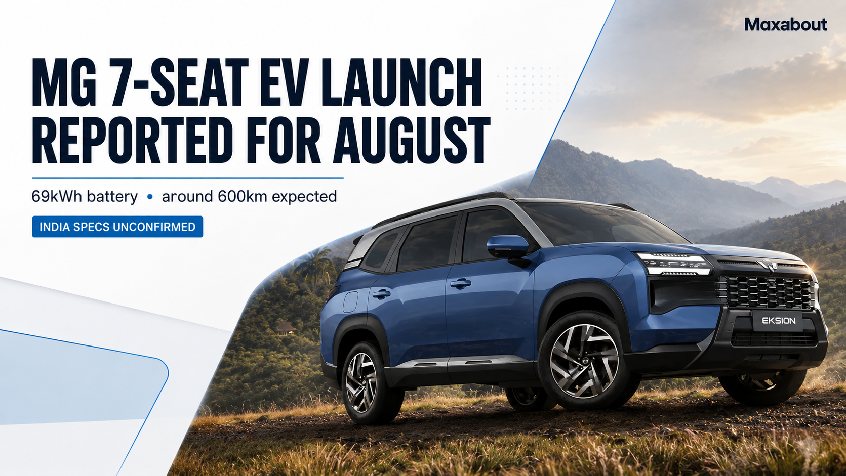 MG Eksion-based electric SUV India launch: August 2026 timeline explained