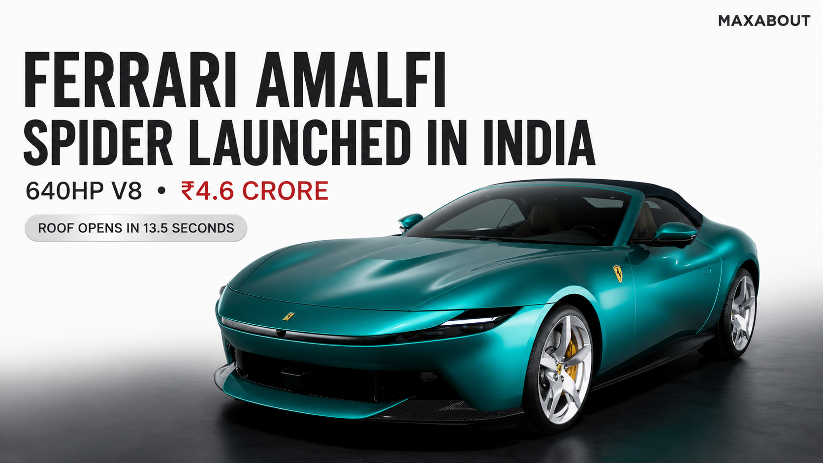 Ferrari Amalfi Spider Launched in India at ₹4.6 Crore: Check Engine, Specs & Features