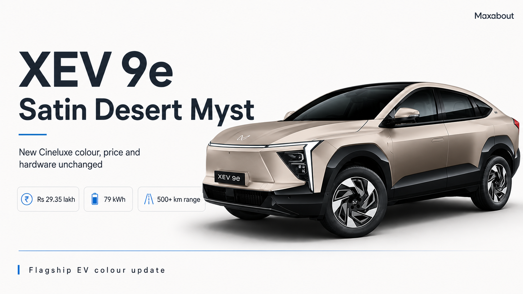 Mahindra XEV 9e Cineluxe Gets Satin Desert Myst Colour: Price And Features Unchanged